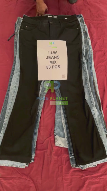 Levis, Lee & Wrangler (LLW) Jeans Mix 45kg Bale